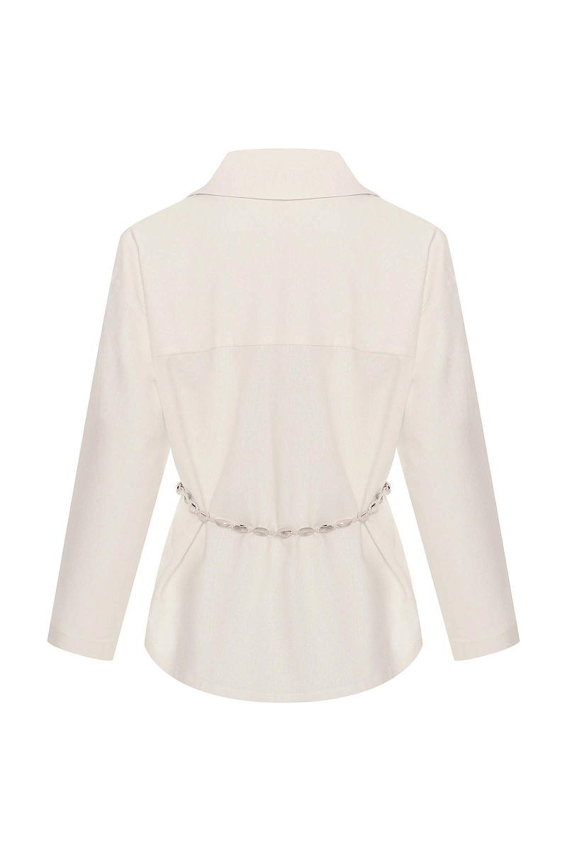 Укороченная рубашка изо льна