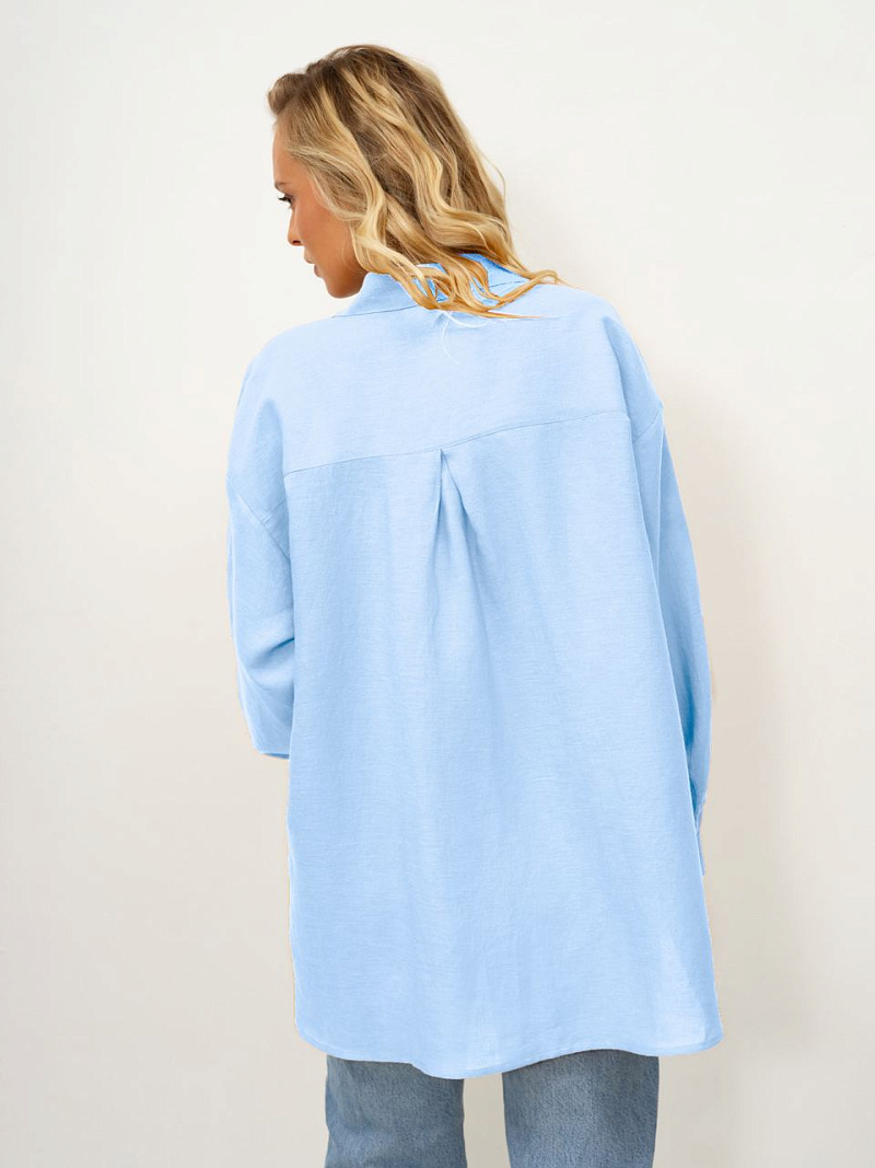 Рубашка свободного кроя изо льна