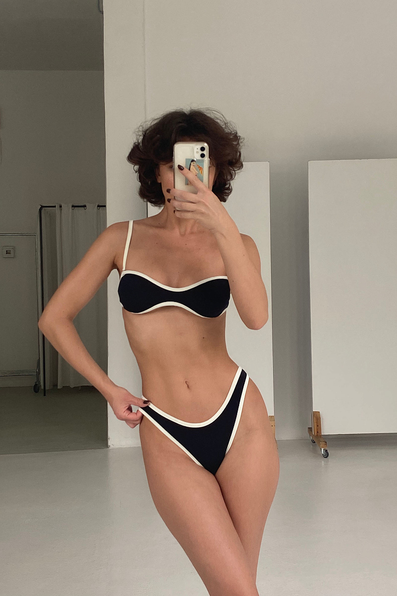 Купальные плавки-слипы Ида с окантовкой