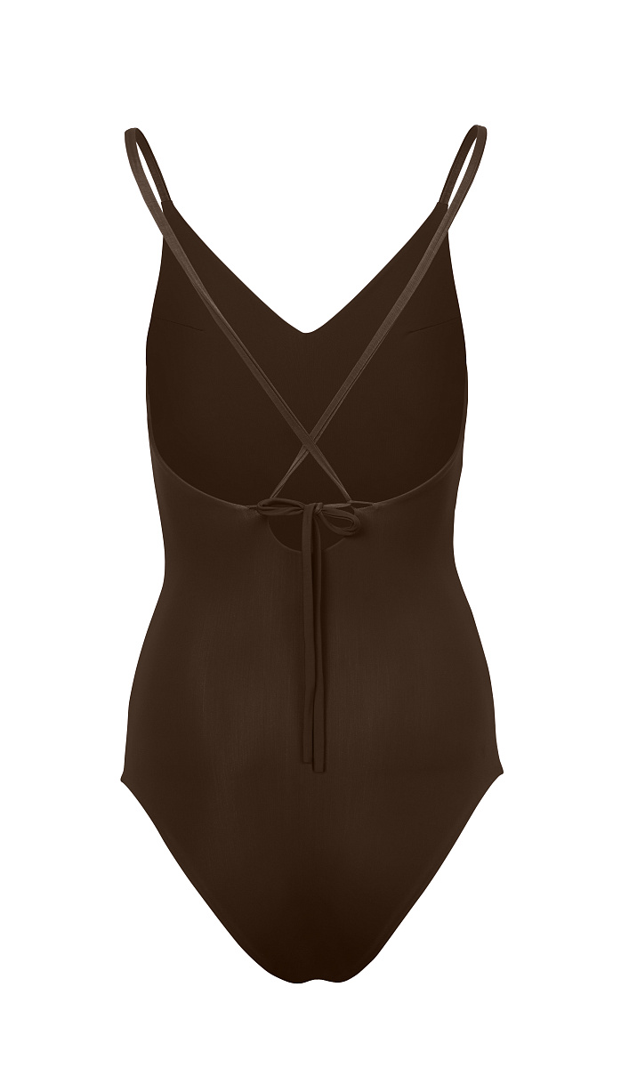 Слитный купальник с V-вырезом Аура