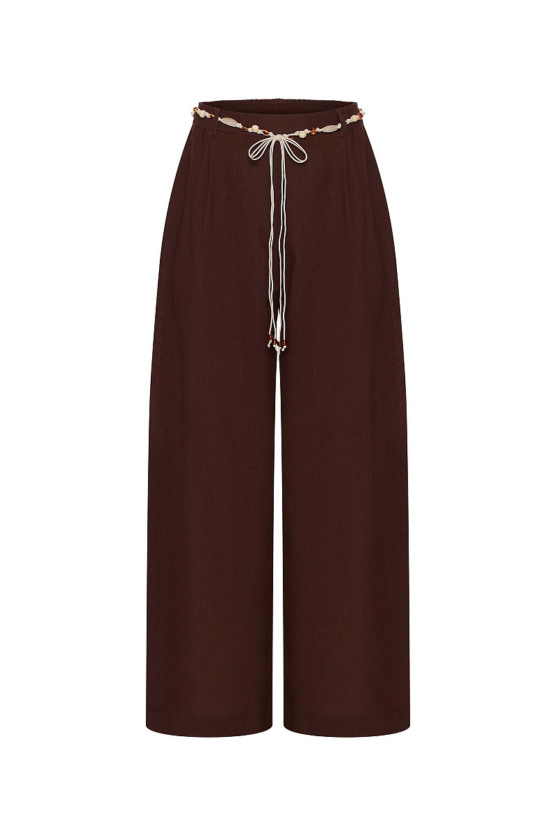Свободные брюки изо льна