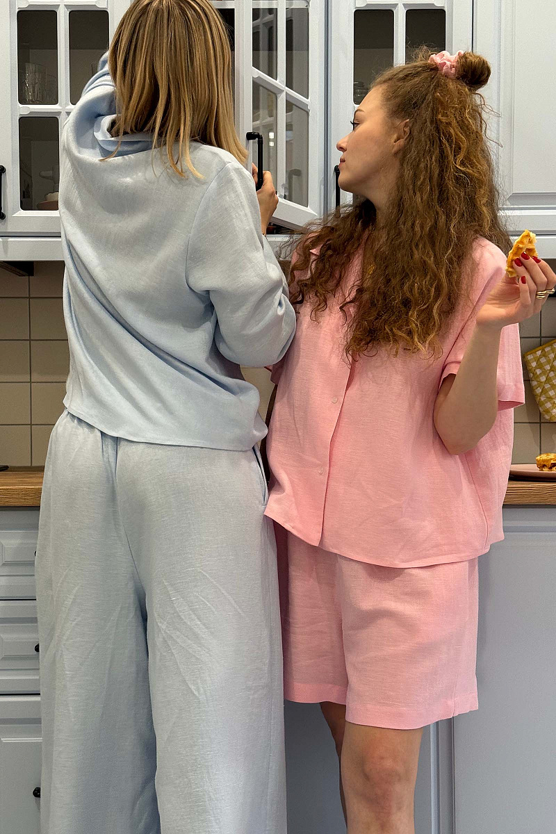 Пижамные шорты изо льна