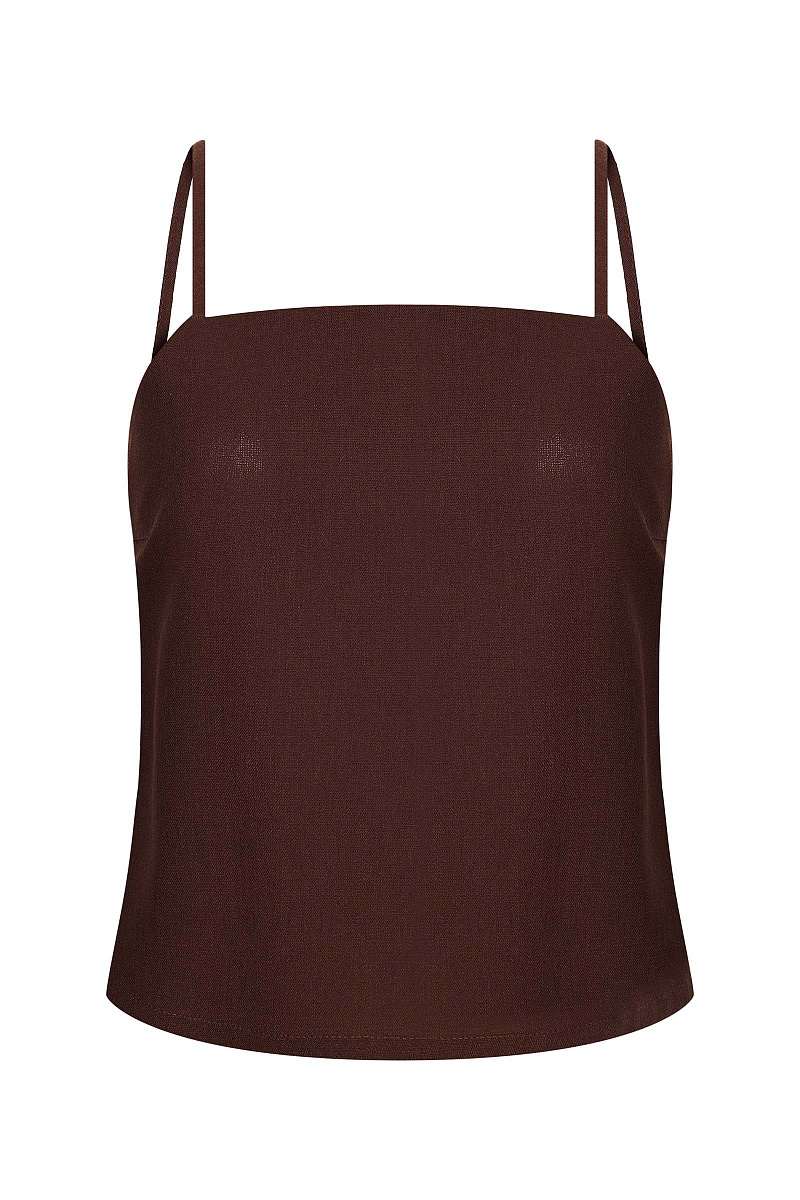 Топ на регулируемых бретелях изо льна