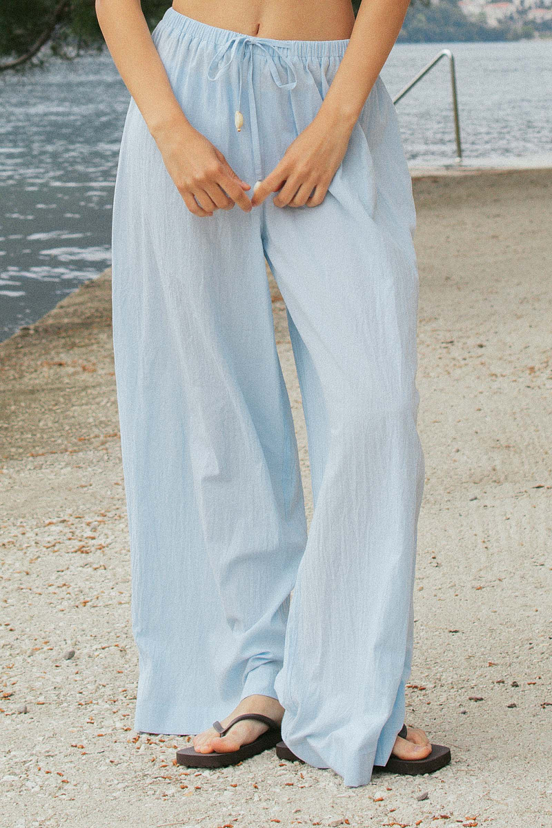 Брюки-палаццо из хлопка 